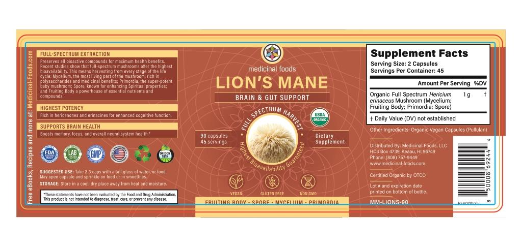 Supplement facts label