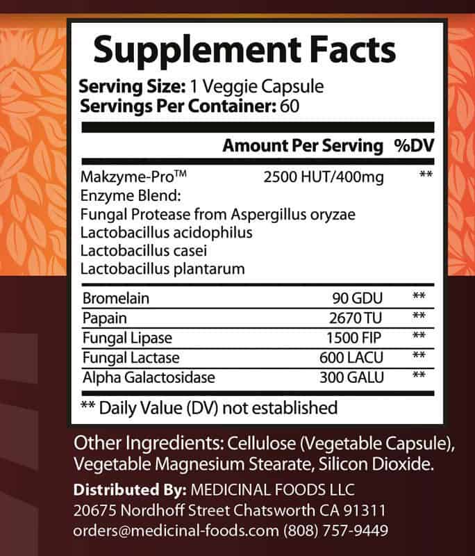 DIGEST-IT-ALL Digestive Enzyme Supplement supplement facts label