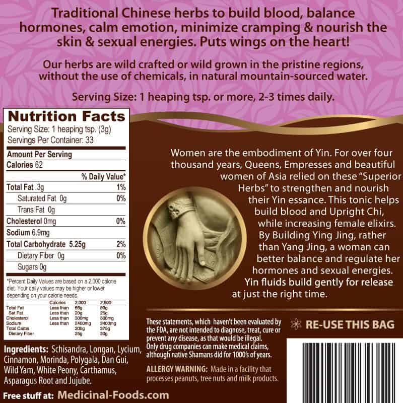 Supplement facts label