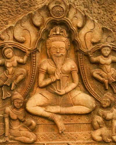 The Siddha stone carving from a southern Indian temple that inspired the Medicinal Foods emblem
