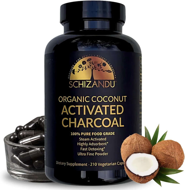 Schizandu Organic Coconut Activated Charcoal Capsules