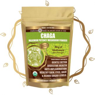 Chaga Mushroom Powder Organic Product Gold Leaf