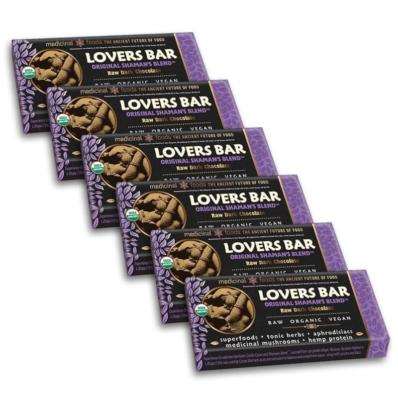 Superfood bar, Raw, Organic, Vegan - Original Shamans Blend Dark Chocolate bar