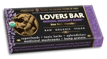 Raw, Organic, Vegan - Original Shamans Blend Dark Chocolate bar