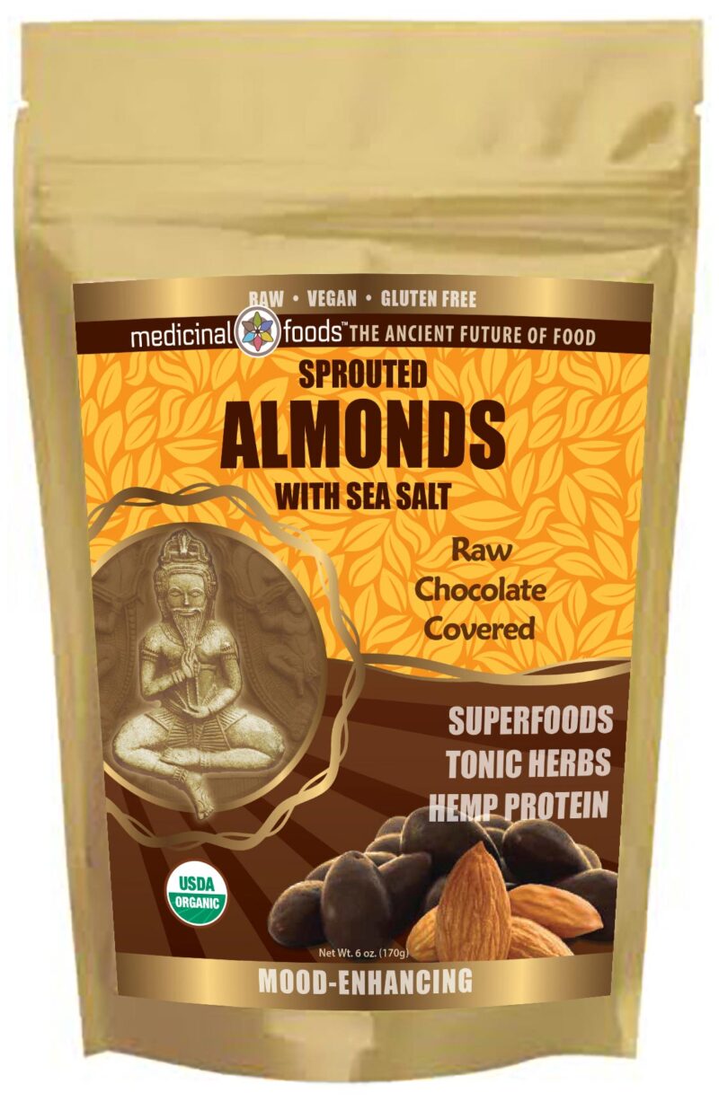 Sprouted Almonds covered in Raw Chocolate