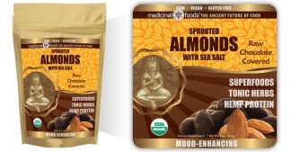 Chocolate Covered Almonds Raw Sprouted Emblem