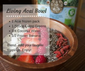 living greens açaí bowl recipe