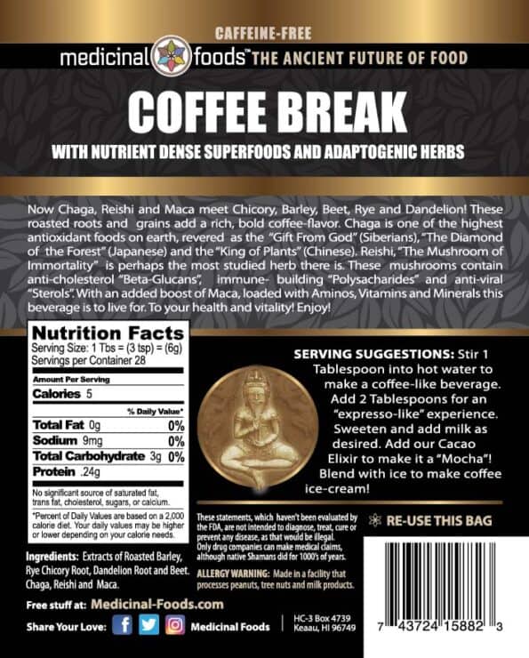 Coffee Break, an Energizing Mushroom Coffee Substitute
