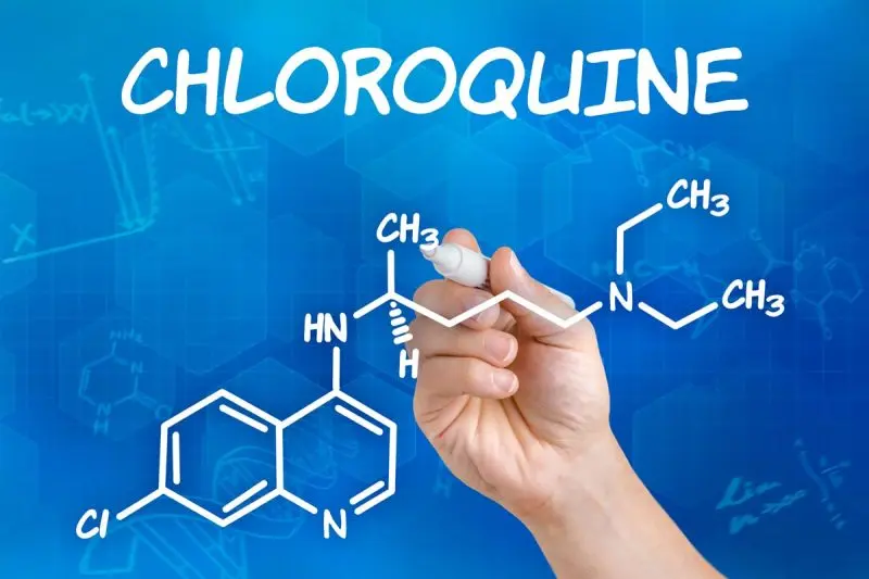 Diagram Chloroquine Molecule to fight Covid-19