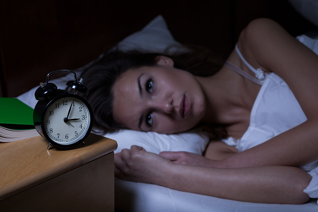 Looking Alarm Clock Insomniatic Woman