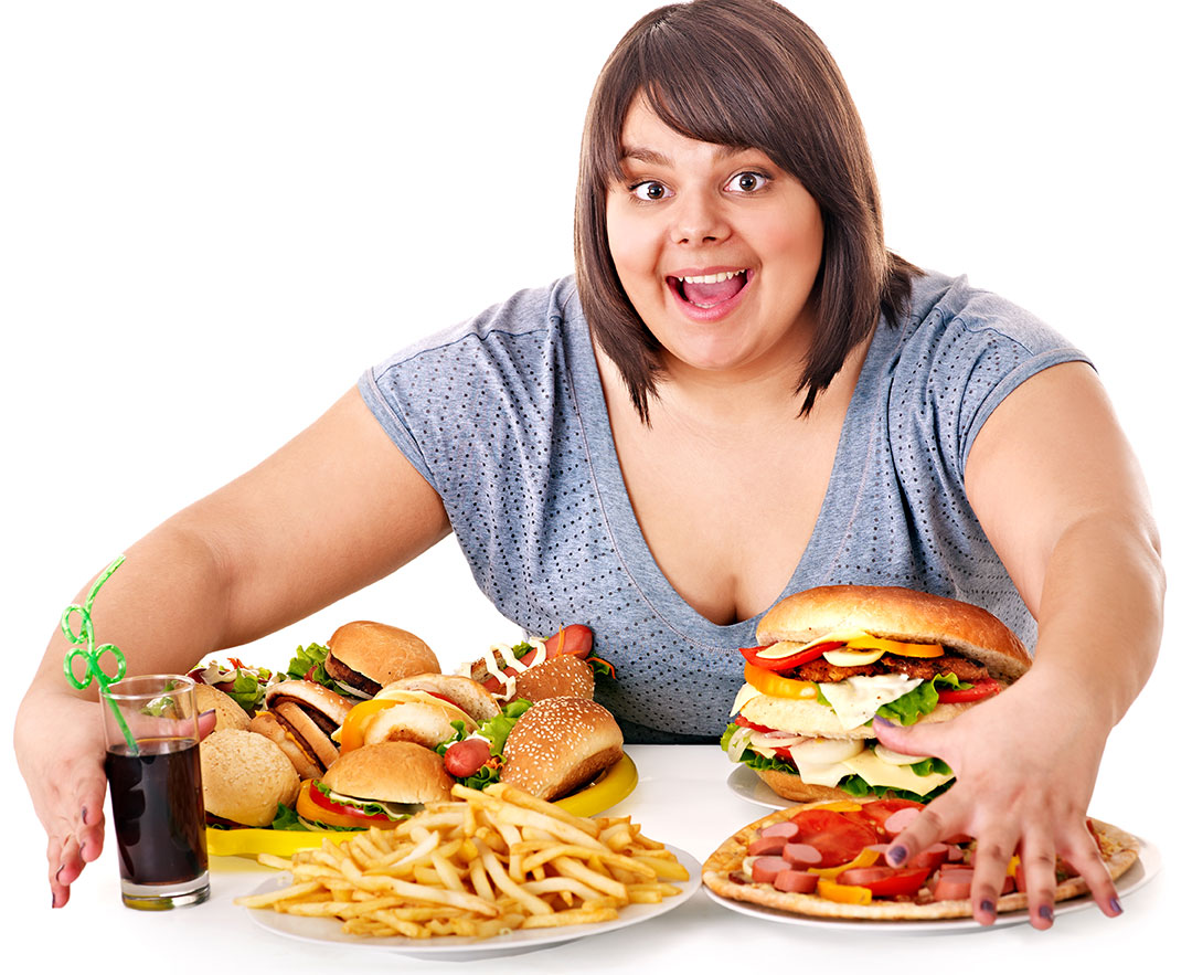 Overweight Woman Inflammatory Foods