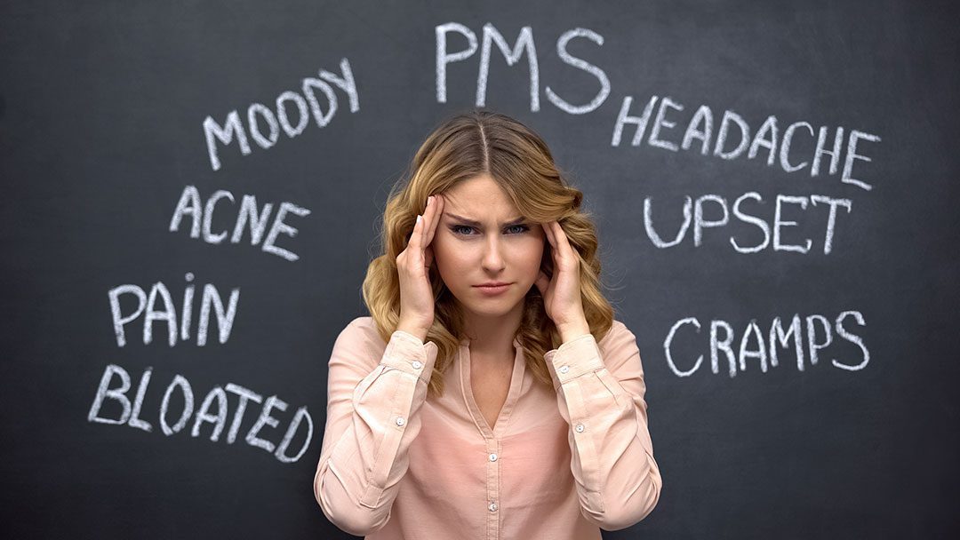 Pms Cramps Hormones Woman Headache