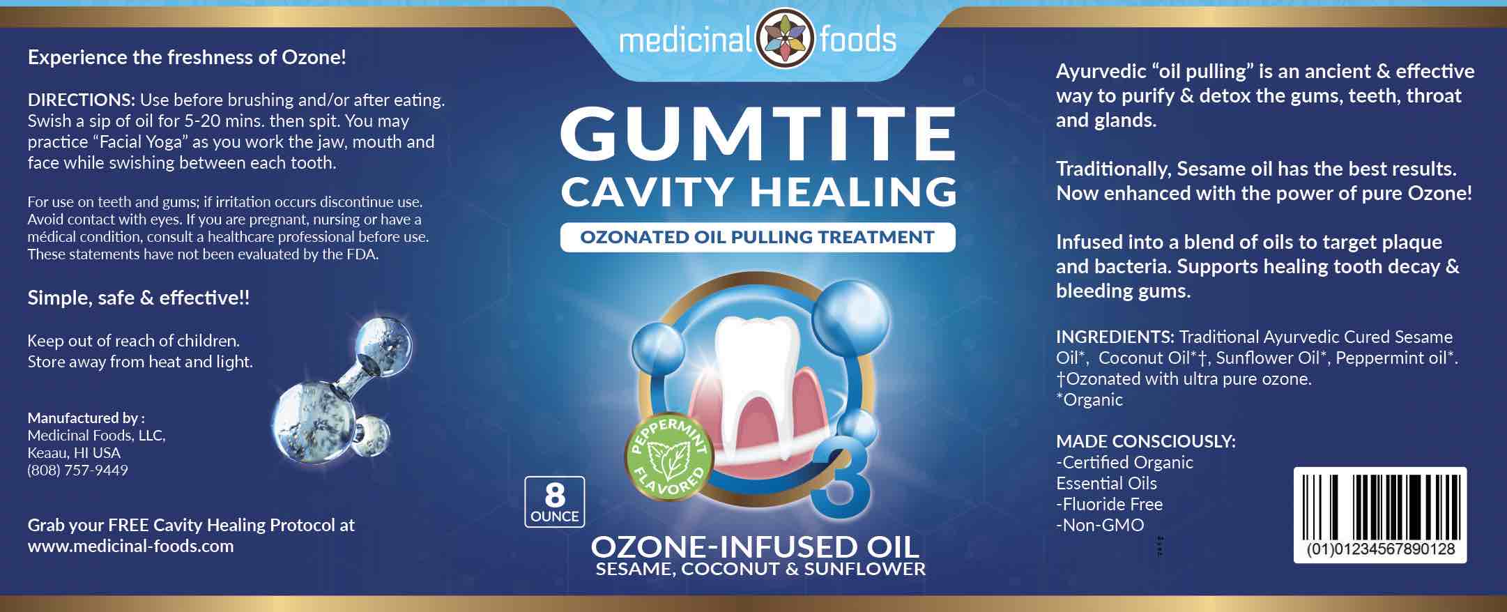 Gumtite, Oil Pulling! Ozonated fast tooth and gum healing, order today!